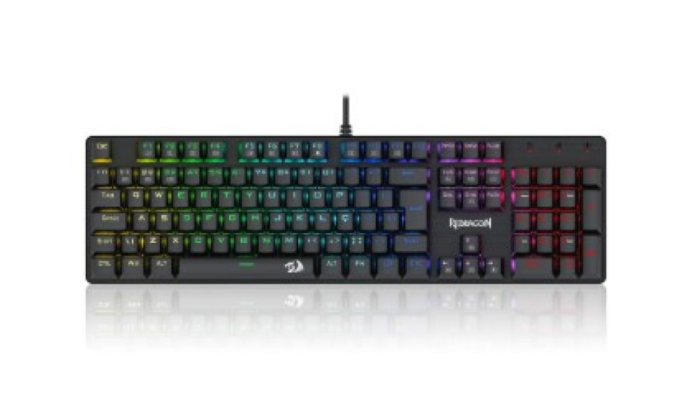 Teclado Mecanico Redragon Sindri Rainbow Preto