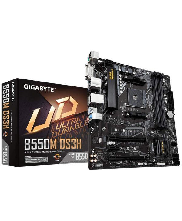 Placa Mae Gigabyte B550M DS3H, DDR4, Socket AM4, M-ATX, Chipset B550M-DS3H