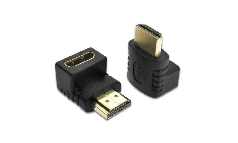 Adaptador De Vídeo HDMI 90º Macho Para HDMI Fêmea - 01232