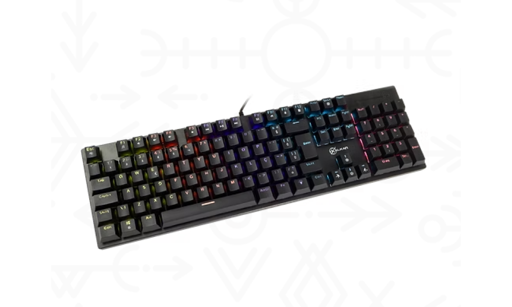 Teclado Mecânico Gamer Kalkan Loki Iluminação Rainbow Preto ABNT2 Switch Marrom KLK00013