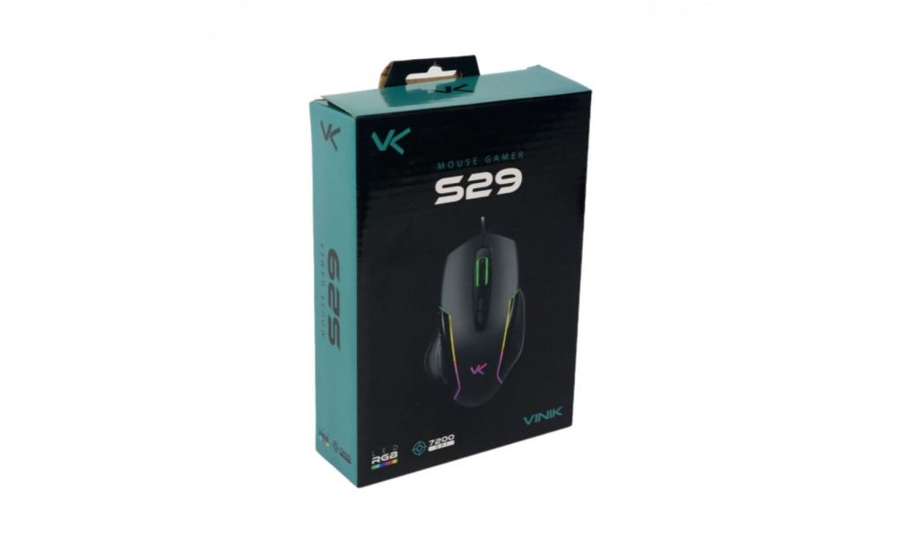 Mouse Gamer Vinik S29, 7200 Dpi, 7 Botões, Led RGB, Cabo 1.8m - Mvs29rGB