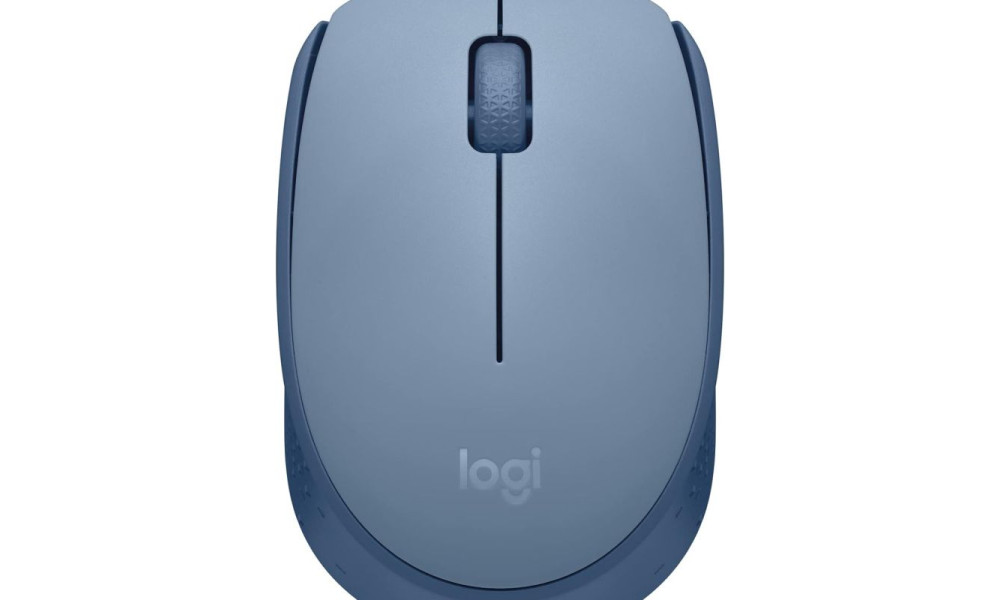 Mouse sem fio Logitech M170 com Design Ambidestro Compacto, Conexão USB e Pilha Inclusa - Azul Claro