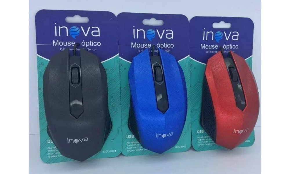 Mouse Optico USB Com Fio MOU-6909 - Inova