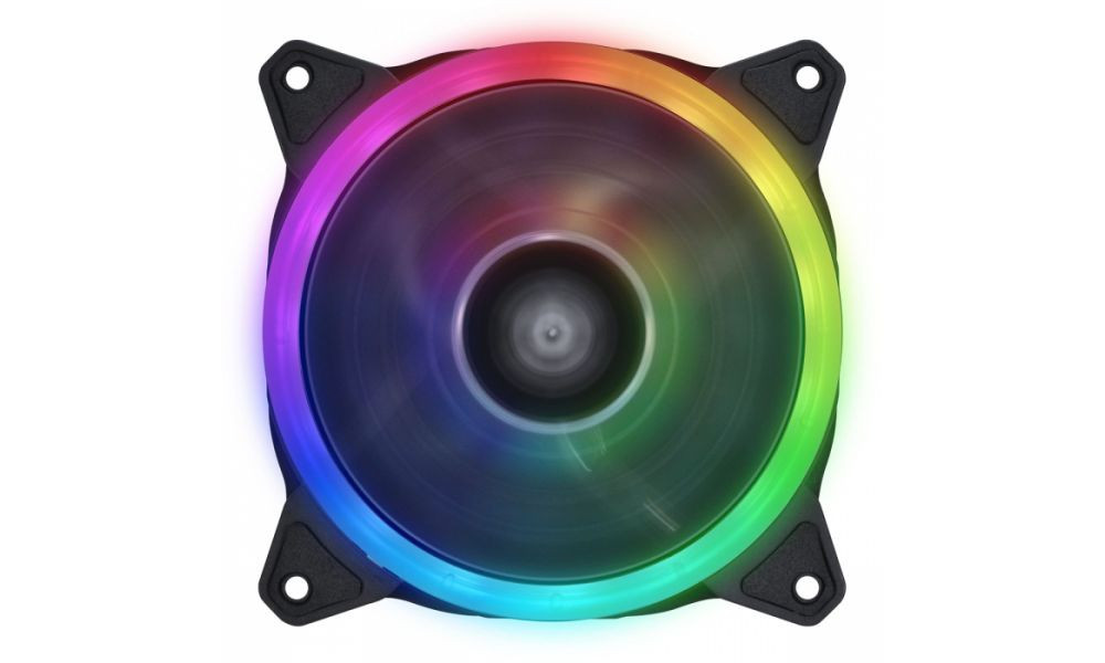 Fan/Cooler Gamer Para Gabinete V.Ring Anel De Led 120x120mm Fixo Multi Color - Vringrgb