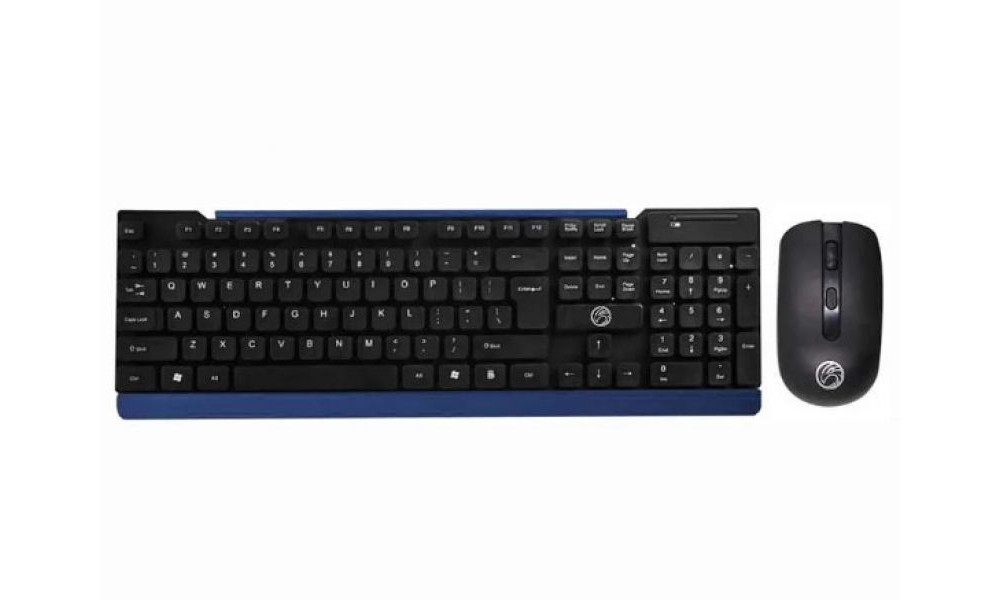 Combo Teclado e Mouse S/ Fio BPC-5271 - Preto/Azul