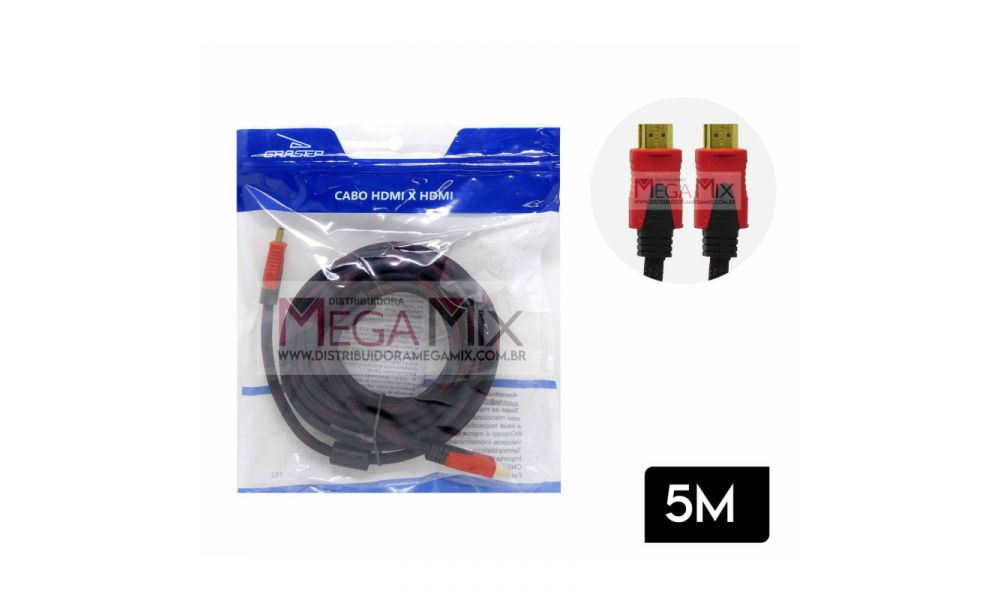 Cabo HDMI + HDMI 5M D-H5003 - Grasep