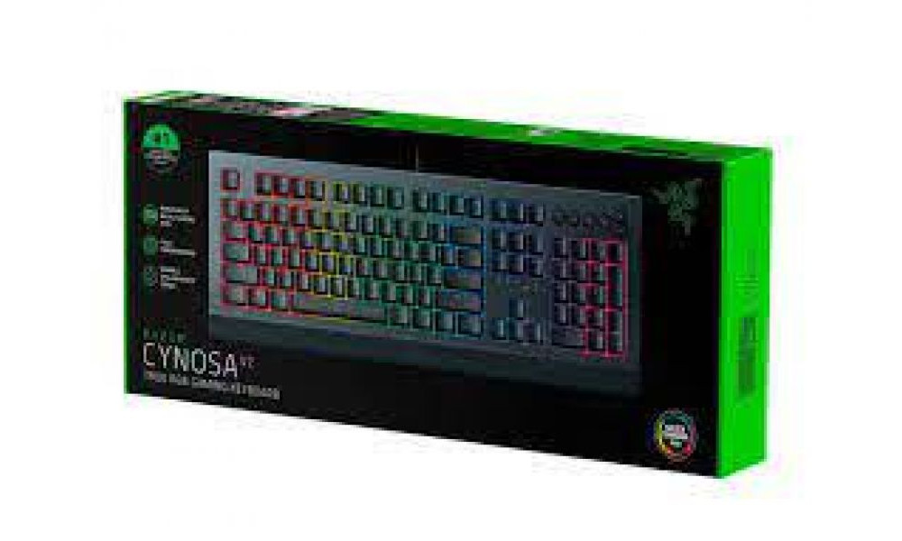 Teclado Gamer Razer Cynosa Chroma V2 Membrane Switch, Preto