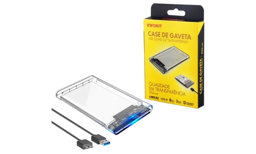 Case para HD Sata 2.5 USB 3.0 KP-HD012