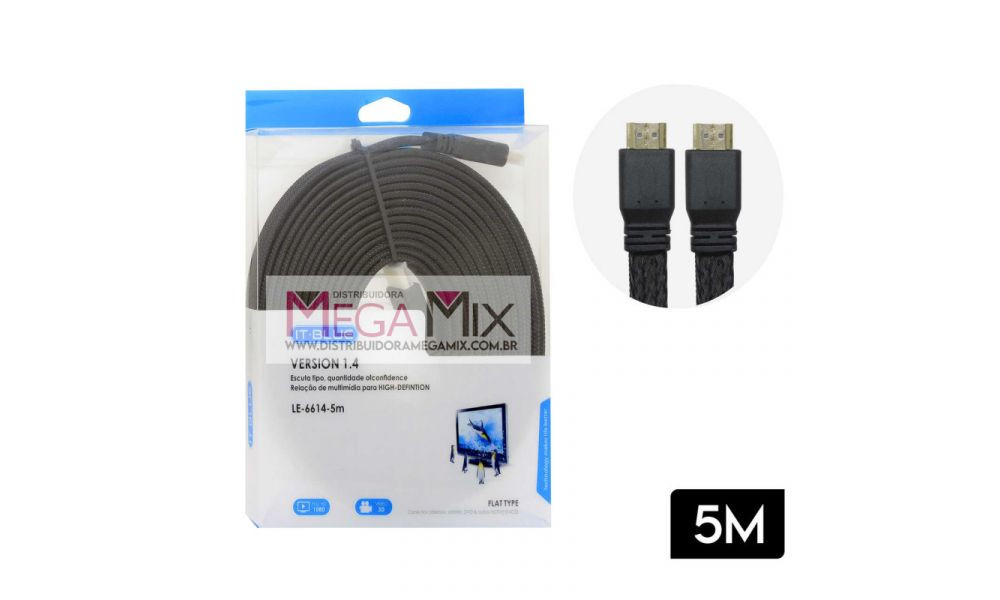 Cabo HDMI 5M LE-6614 - Lelong