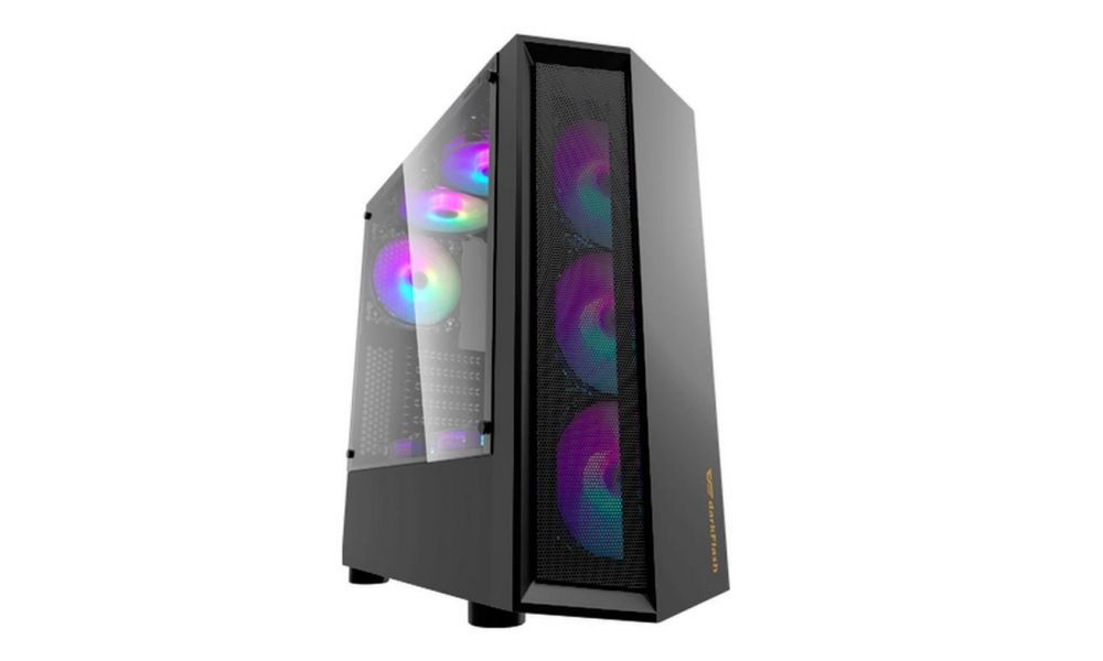 Gabinete Gamer Aigo DarkFlash Melody Preto Lateral Acrilico