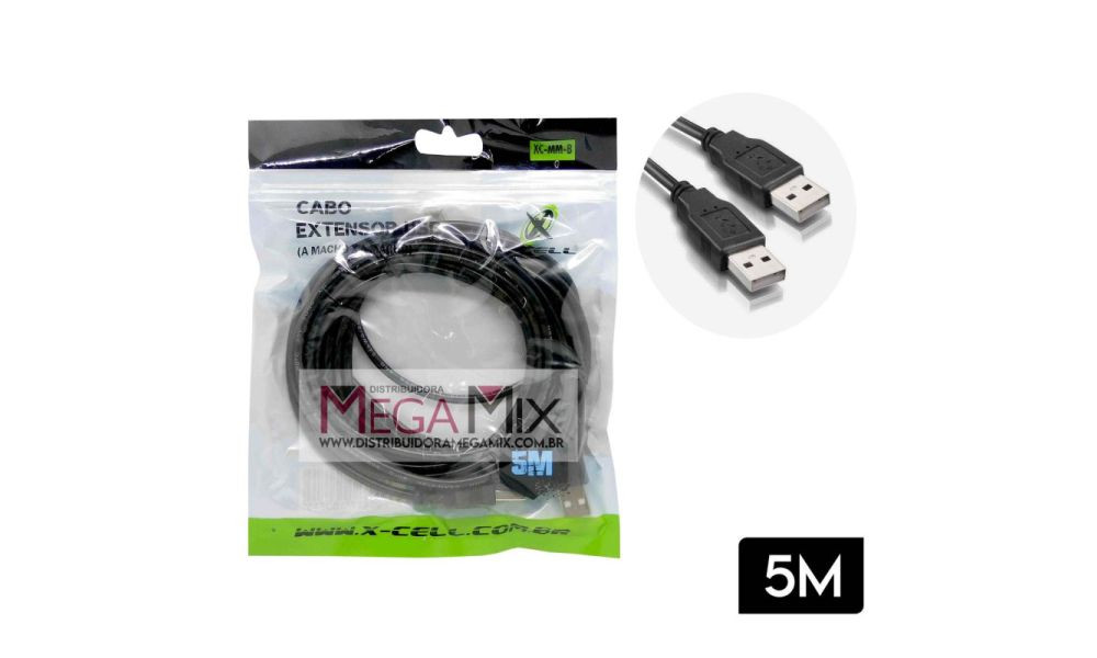 Cabo Extensr USB 2.0 5m XC-MM-B