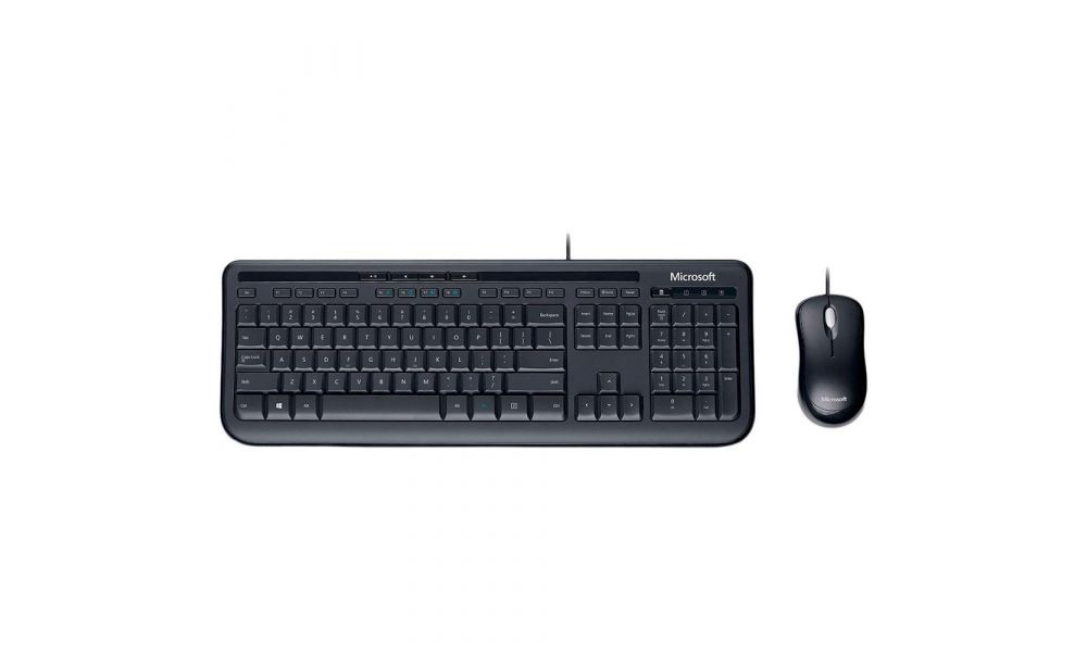 Teclado e Mouse Microsoft Wired Desktop 600 Multimídia ABNT2 