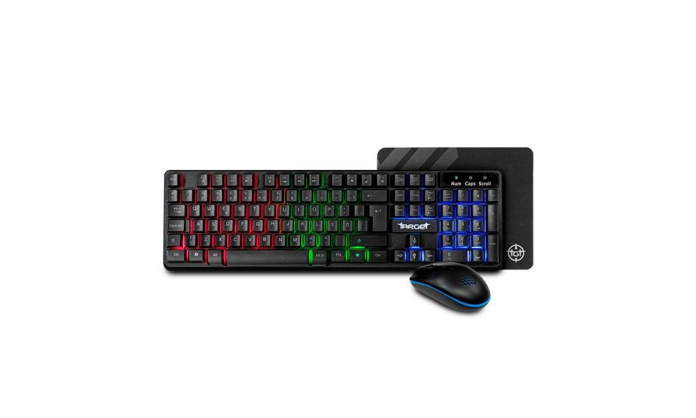 Combo Gamer TGT Fal, Rainbow, Teclado ABNT2, Mouse 1600DPI, Mousepad Pequeno, TGT-FAL-RBW01	