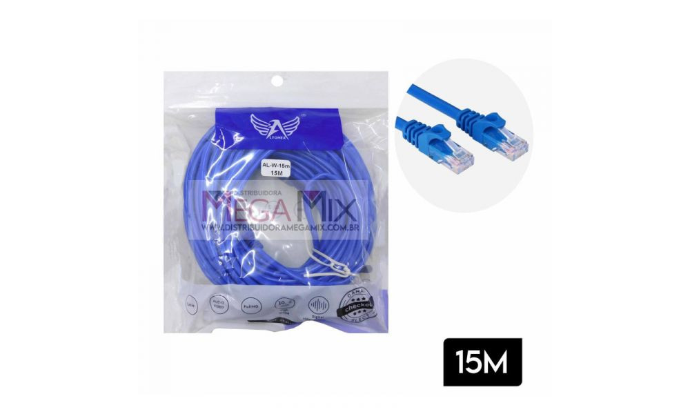 Cabo de Rede RJ45 15M AL-W-15M - Altomex