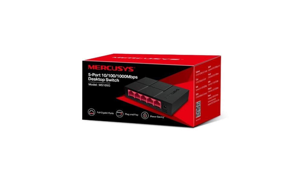 Switch Mercusys 5 Portas 10/100/1000 MS105G