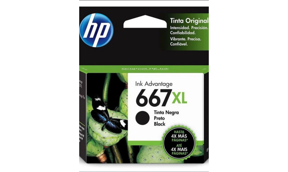 Cartucho HP 667XL Preto