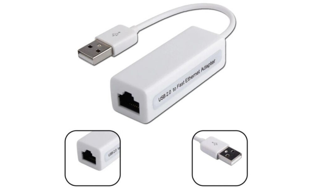 Adaptador USB 2.0 Lan Placa De Rede Externa RJ Ethernet 10/100 Exbom - 00524