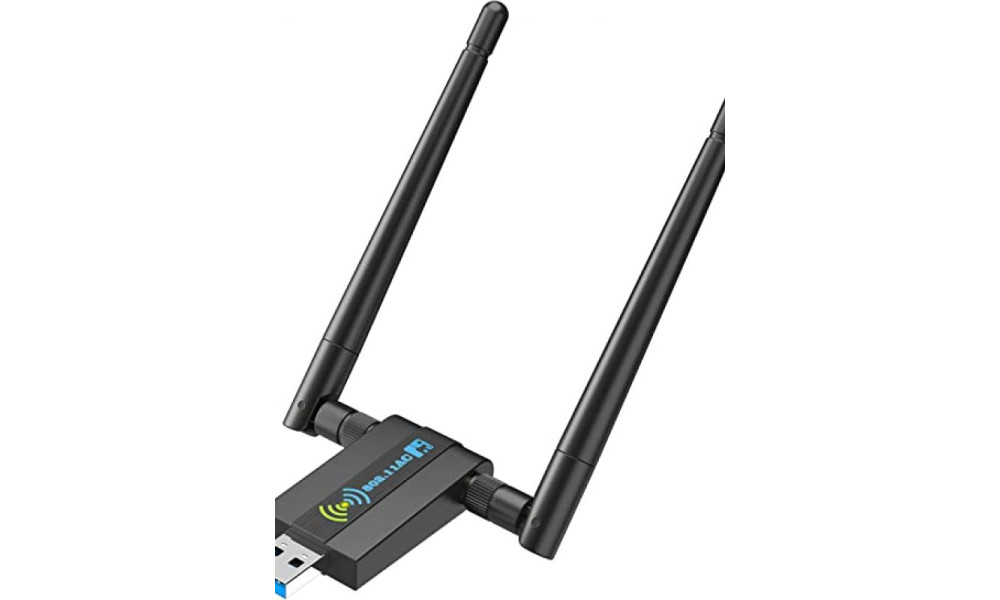 Adaptador de Rede Wi-Fi Dual Band USB 3.0 Dongle 1300Mbps