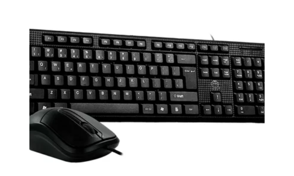Kit teclado e mouse com fio USB ANSI EBAI-FZF-K3190