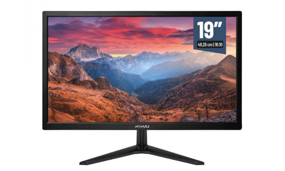 Monitor Mymax 19 Polegadas HD Led, 60hz, HDMI, VGA, 