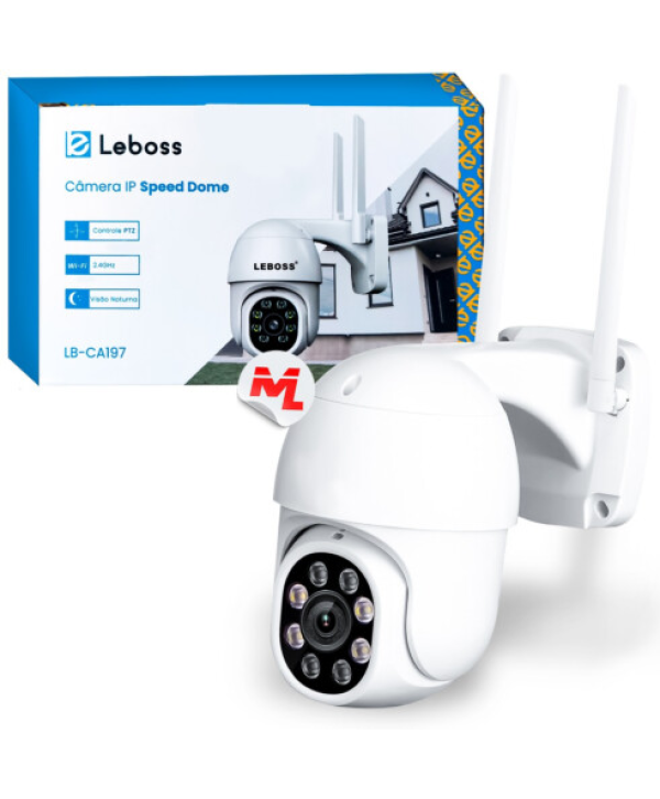 Camera de Segurança IP Wireless 2 Antenas e Visão Noturna LEBOSS - LB-CA197