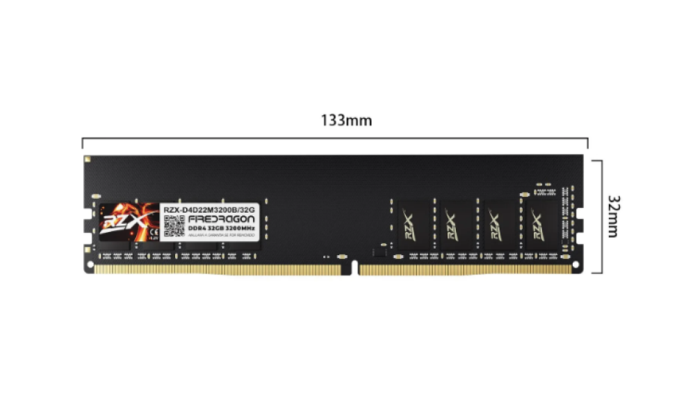 Memória Ram DDR4 8GB 3200MHZ RZX Fire Dragon