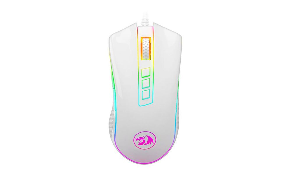 Mouse Gamer Redragon Cobra FPS RGB Lunar White M711W-FPS