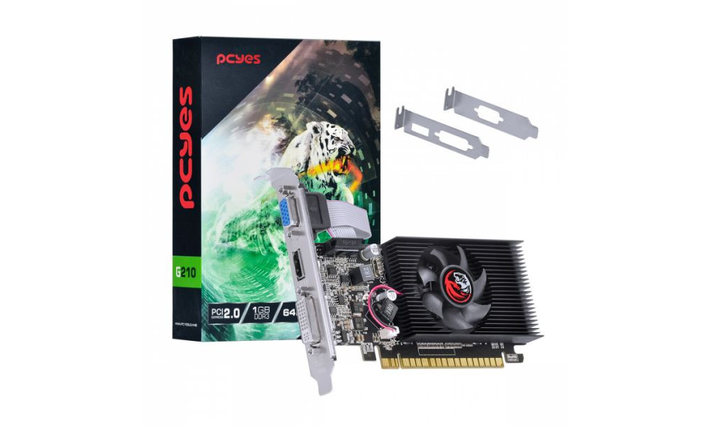 PLACA DE VIDEO NVIDIA GEFORCE G 210 1GB DDR3 64 BITS LOW PROFILE - PVG2101GBR364LP