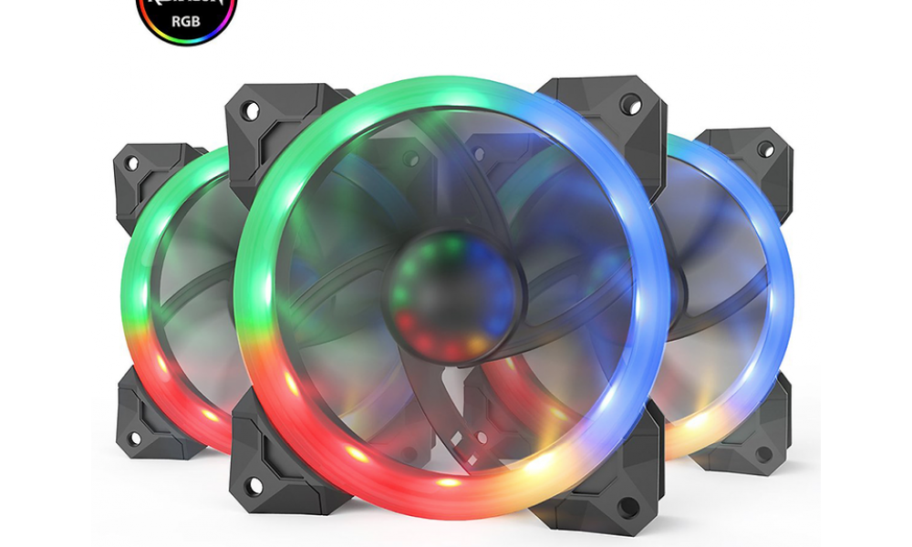 Kit Cooler Fan Redragon 3 Fans RGB F008