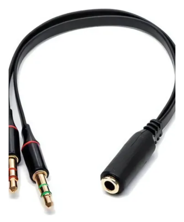 Cabo Adaptador Headset Para Fone 2 P2 Macho X 1 P3 Fêmea