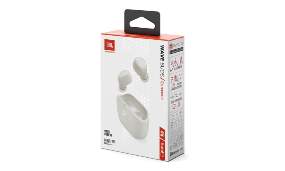 Fone de Ouvido JBL Wave Buds TWS White