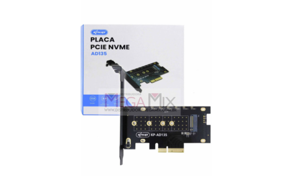 Placa PCIe para SSD M2 NVME KP-AD135 - Knup