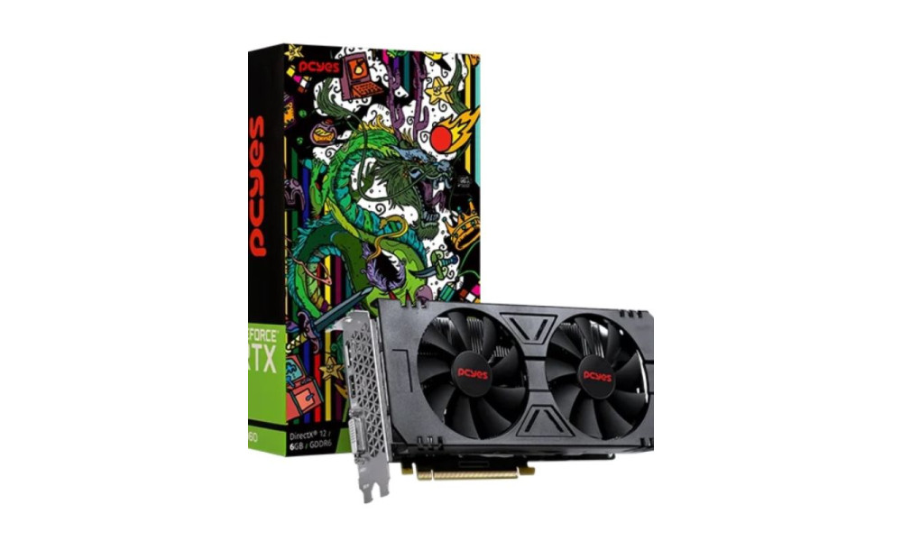 Placa de Video Rtx 2060 Gddr6 6Gb 192 Dual Fan - Full Size- Graffiti Series