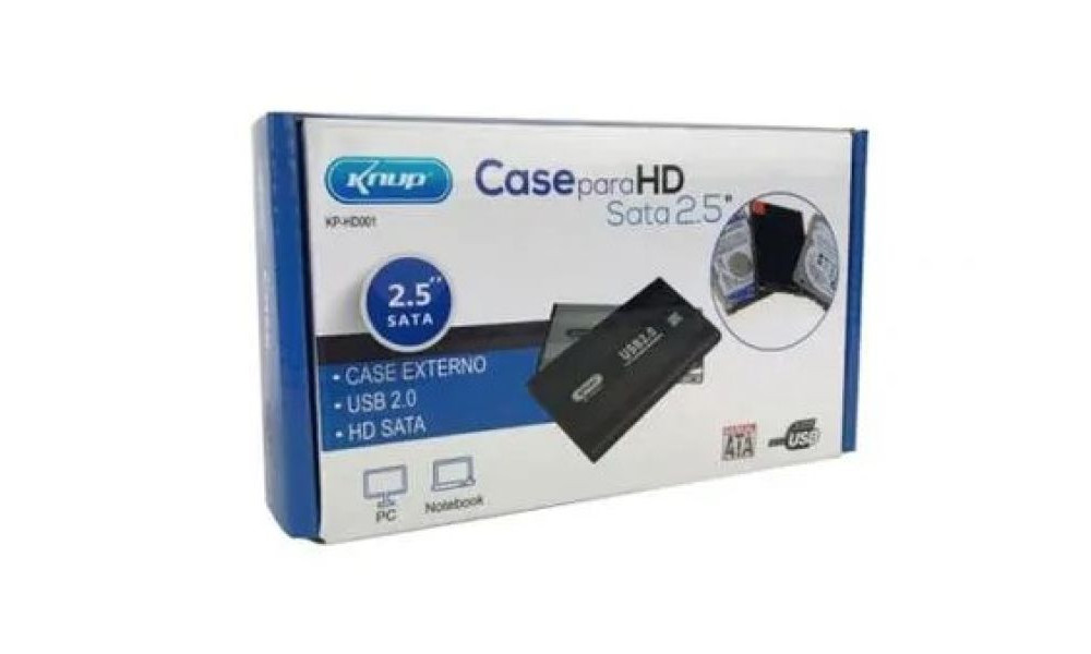 Case Para HD Sata 2,5 USB 2.0 KP-HD001