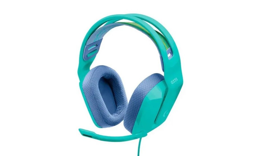 Headset Gamer Logitech G335, 3,5mm, Driver 40mm - Verde e Azul