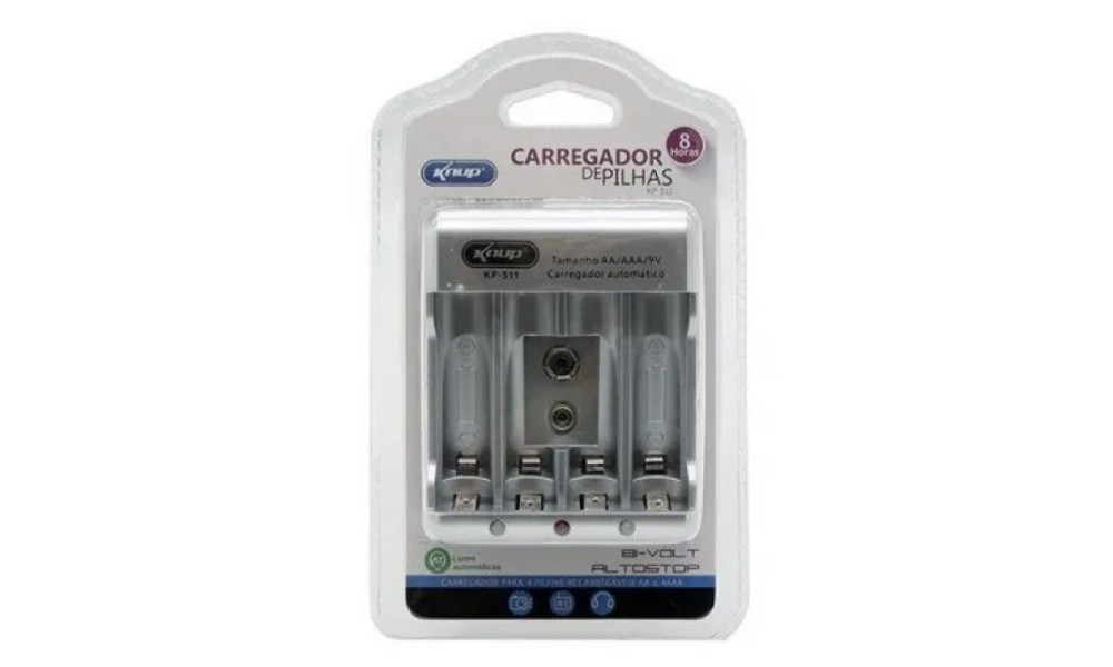 Carregador de Pilha KP-511 - KNUP