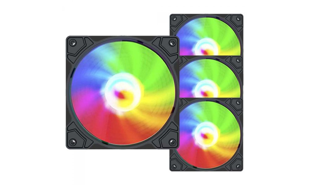 Kit 4 Fan RGB Flash ARGB