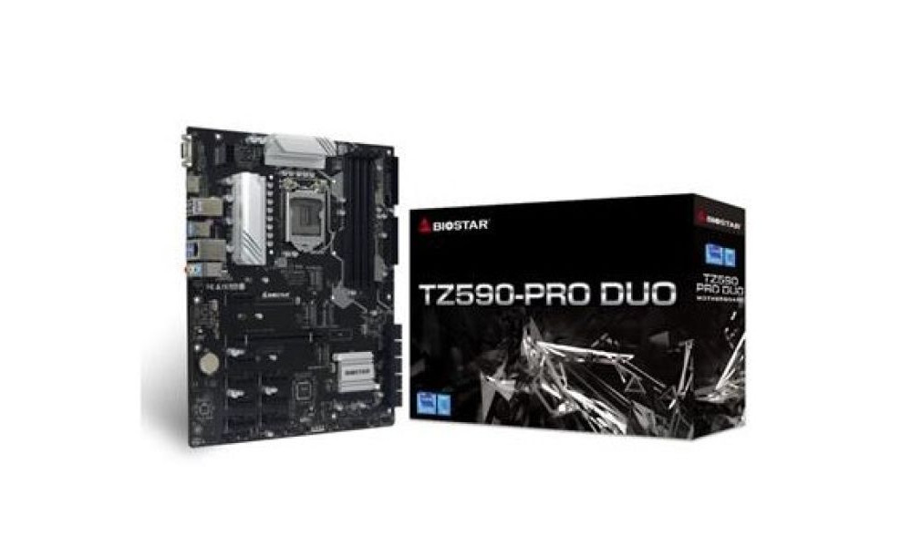 Placa Mãe BIOSTAR TZ590-PRO DUO 1200, Chipset Intel Z590, DDR4, ATX