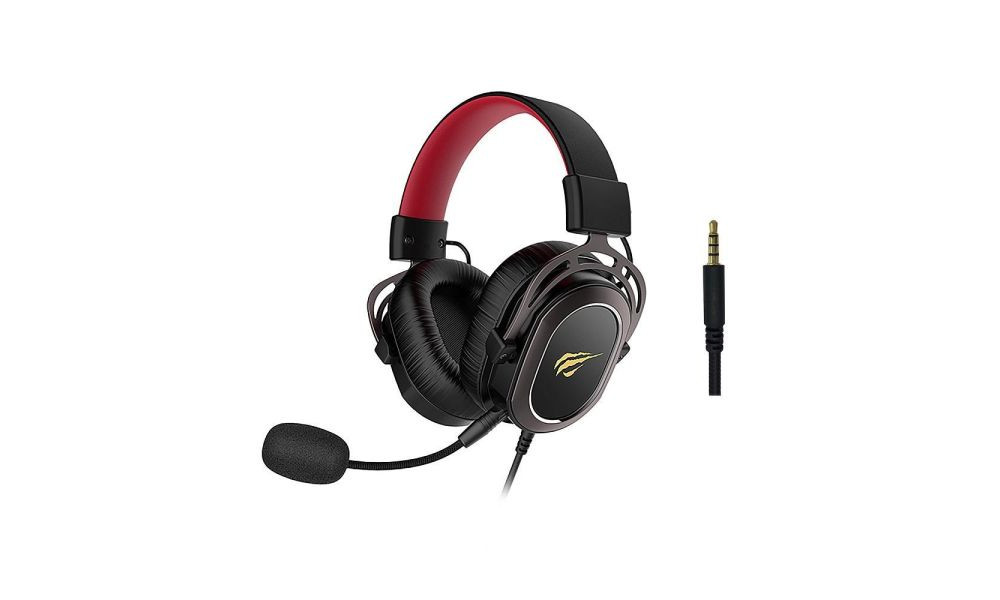 Headset Gamer Preto e Vermelho Havit H2008D 