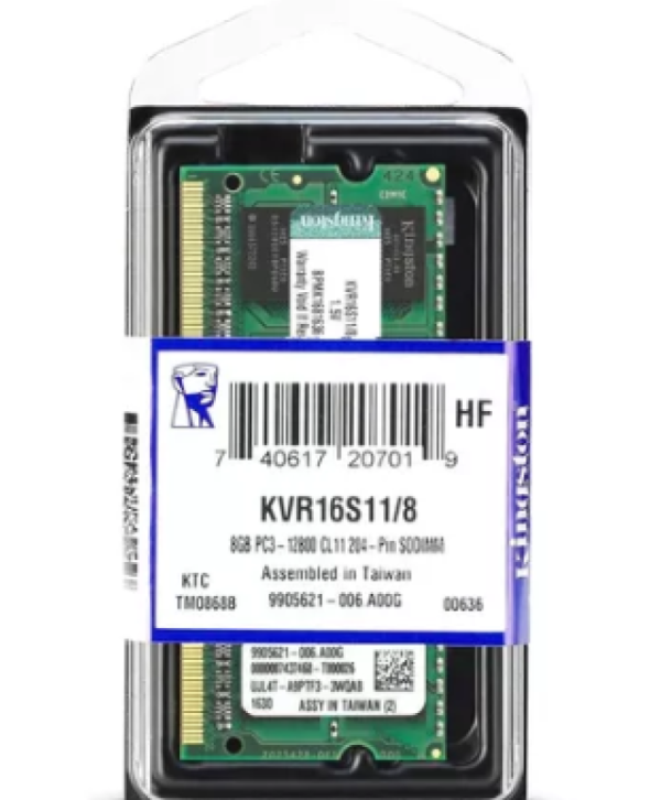 Memoria RAM de notebook 8gb DDR3L 1600mhz KVR16LS11/8