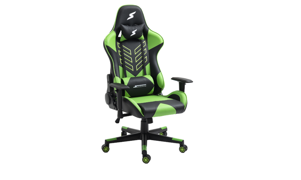 Cadeira Gamer SuperFrame Godzilla, Reclinável, Preto e Verde