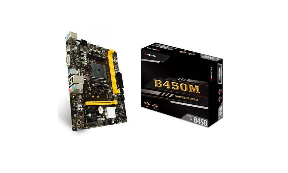 Placa Mãe Biostar B450MH, Chipset B450, AMD AM4, mATX