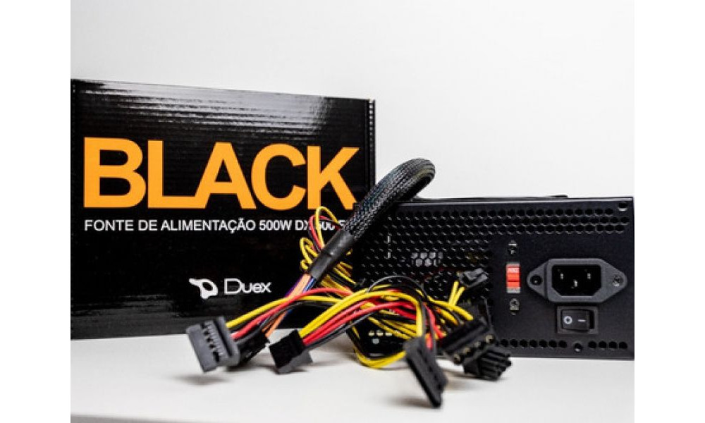 Fonte de Alimentação Duex Black 500W dx 500fse