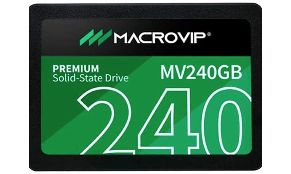 SSD 240GB Macrovip, SATA 3 (6Gb/s), 2.5, Leitura 520MB/s, Gravação 450MB/s - MV240GB