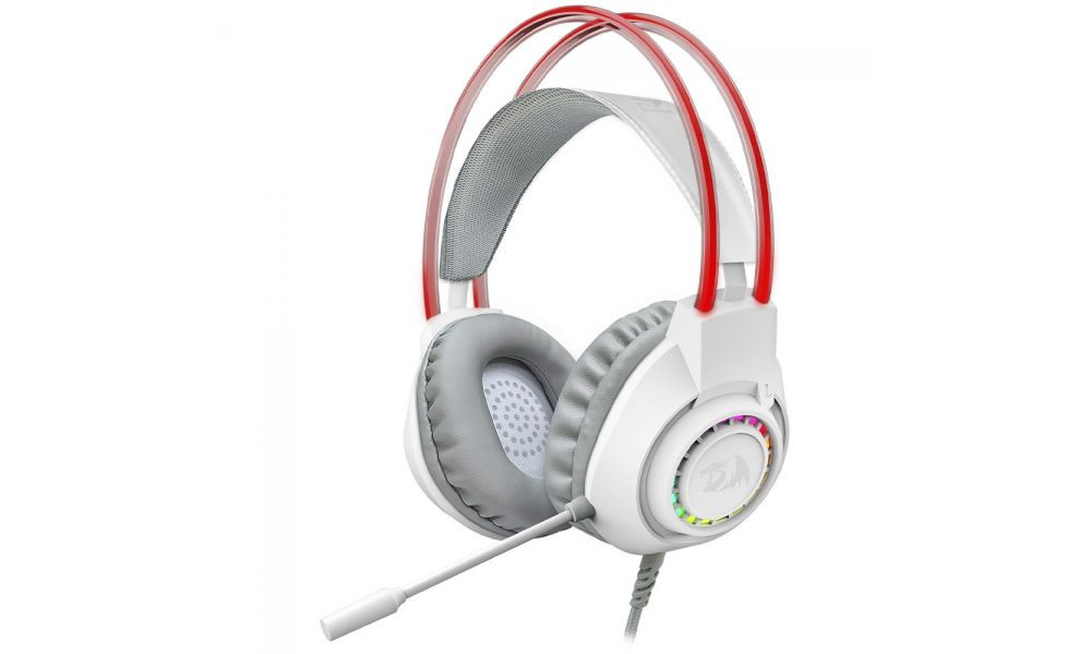 Headset Gamer Redragon Scream, RGB, Drivers De 40mm, USB e 3.5mm, Branco, H231RGB