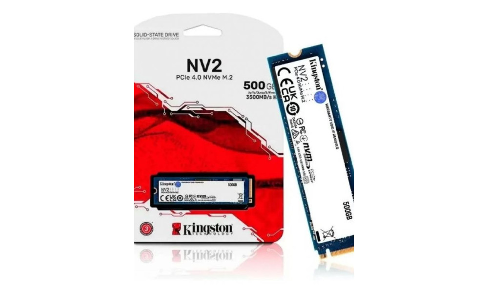 SSD Kingston Nv2 500GB M.2 2280 Nvme Pcie 4.0 - Snv2s/500G