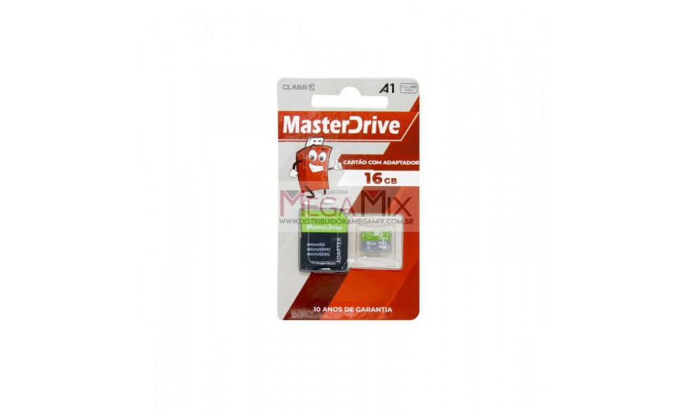 Cartão de Memória 16GB Class 10 - MasterDrive