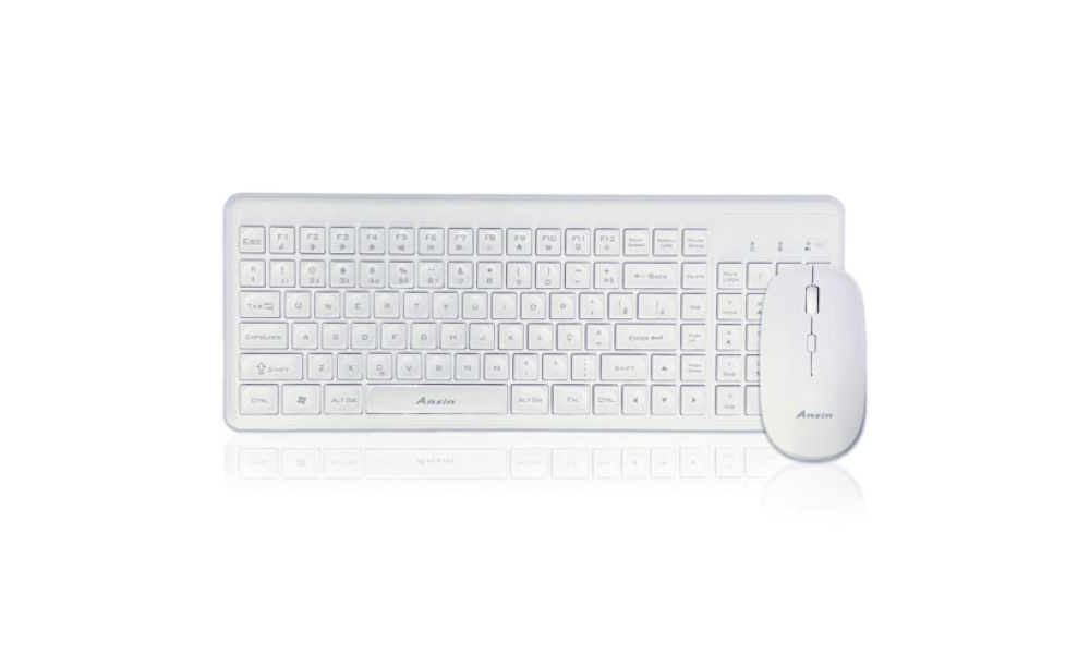 Kit Teclado e Mouse sem Fio 2.4Ghz Wireless Usb Padrão ABNT2 - C600 Anxin