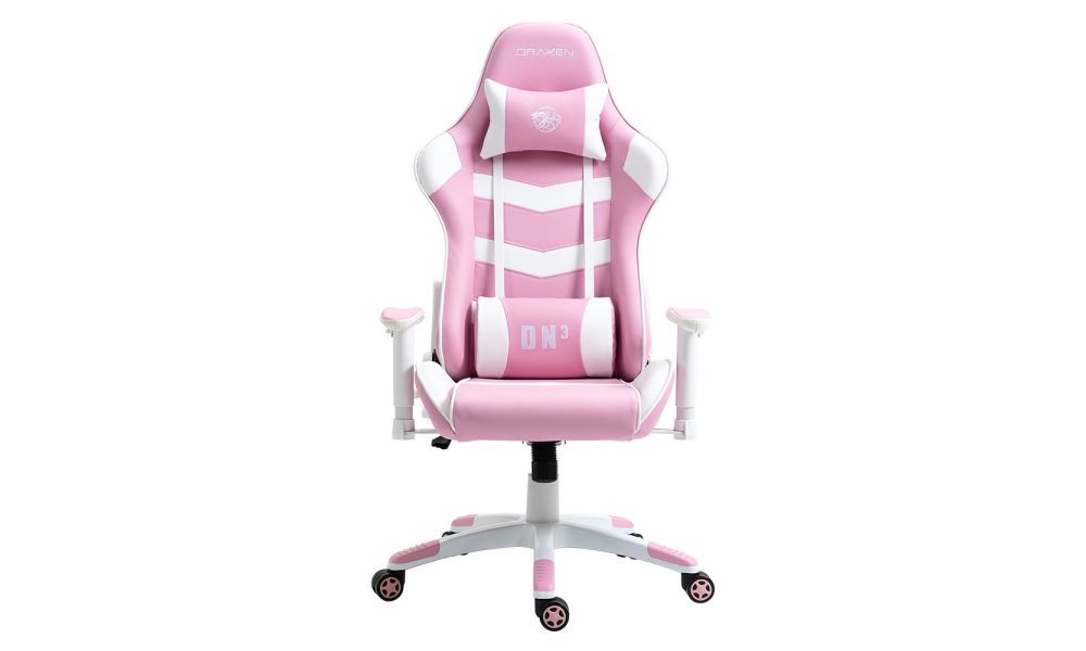 Cadeira Gamer Draxen DN3 Branco e Rosa (DN003/PK)