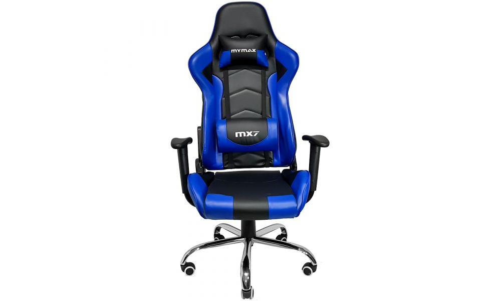 Cadeira Gamer MX7 Giratoria Preto/Azul - Mymax(MGCH-002/BLUE)